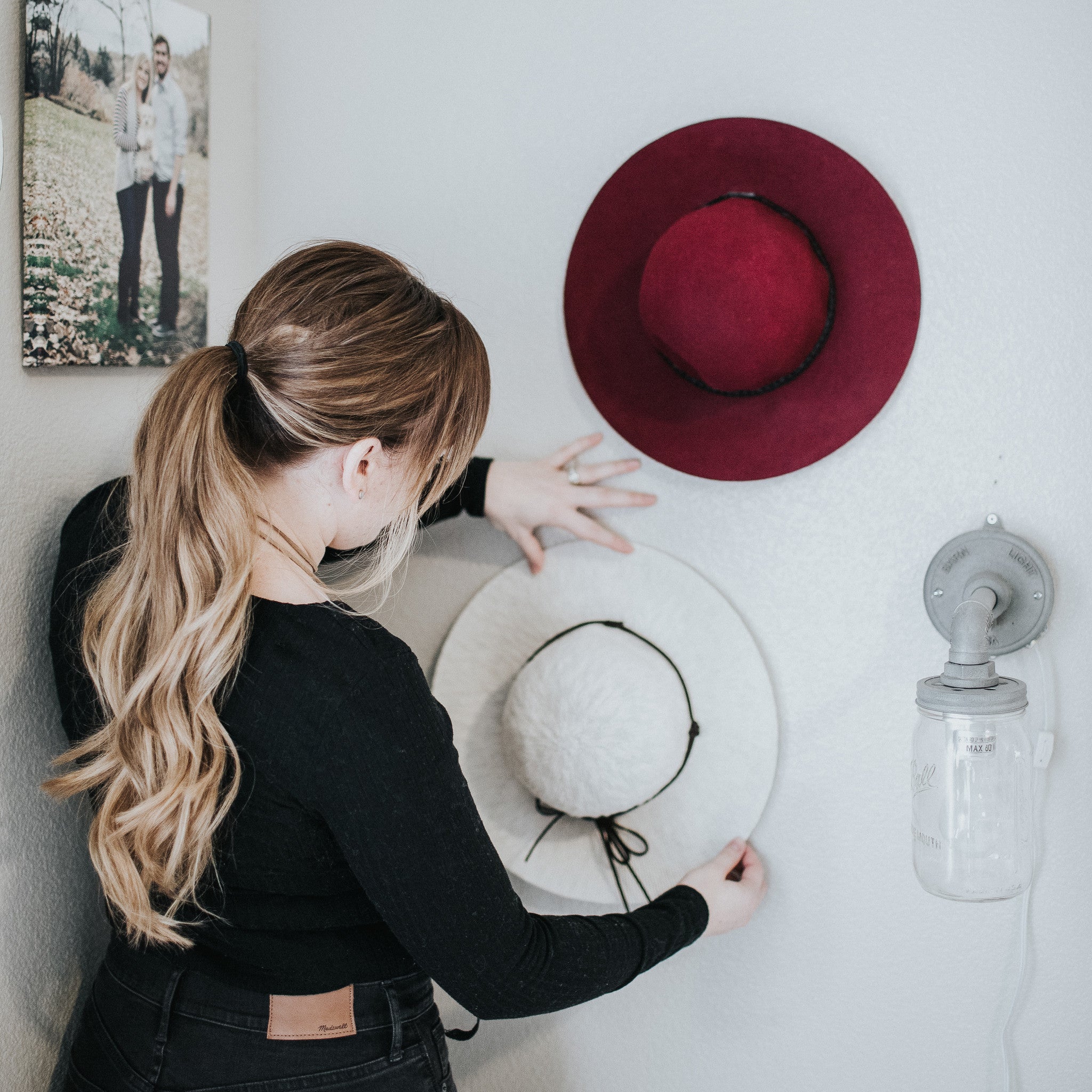 how to hang your hats on the wall