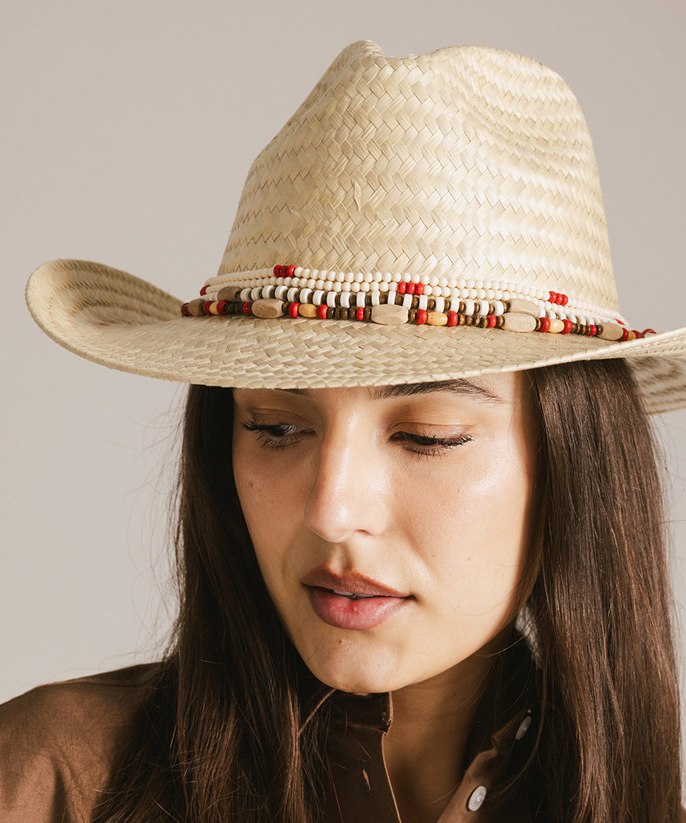 Layered Beaded Hat Band