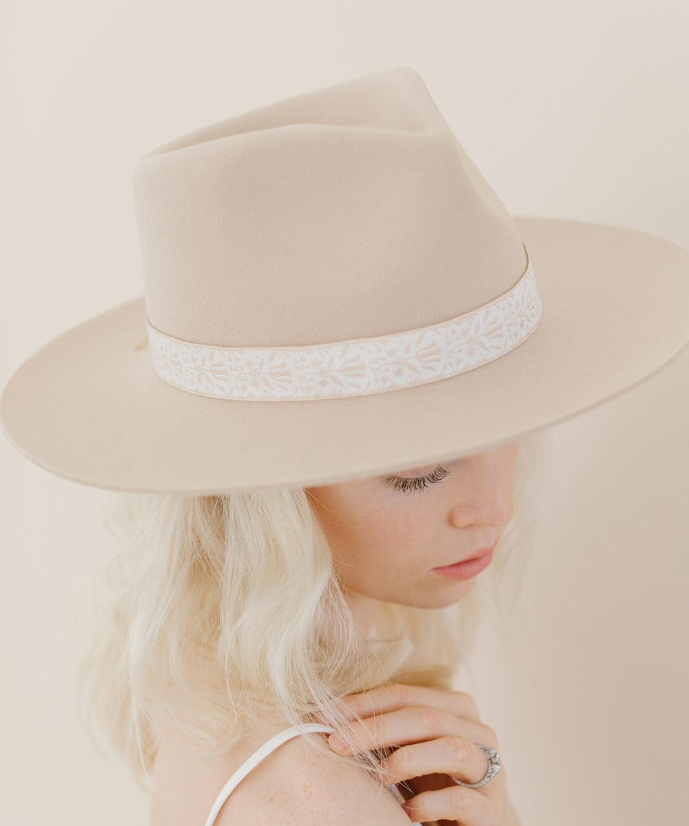 Bands Azalea Hat Band White