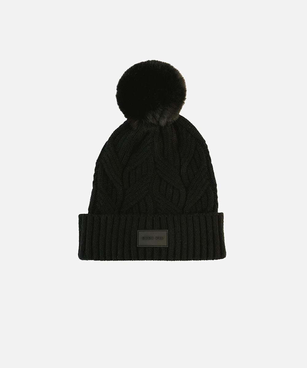 Beanies Ida Cable Knit Beanie Black