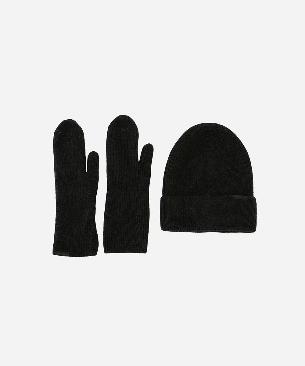 Beanies Nina Knit Beanie + Mitten Set Black