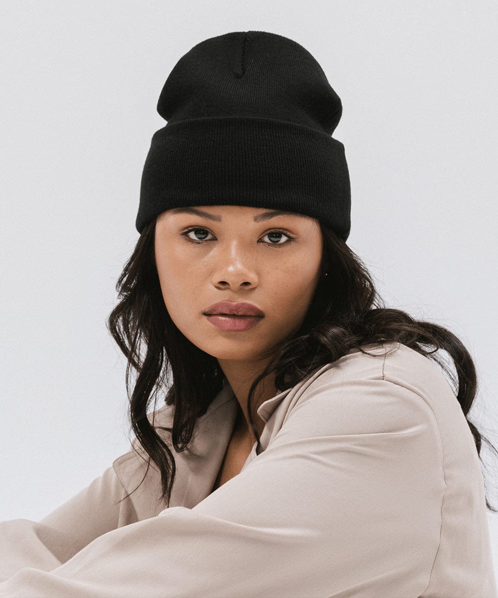 Gigi Pip beanies for women - Shay Beanie - 100% acrylic classic beanie featuring a stylized Gigi Pip loop tag on the fold that says “For the Woman Who Wears Many Hats” [black]