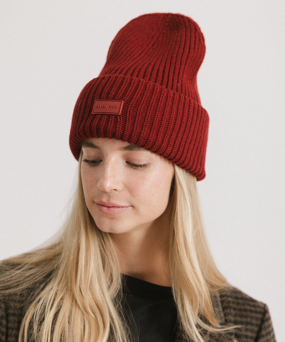 Beanies Gigi Merino Wool Beanie Burgundy