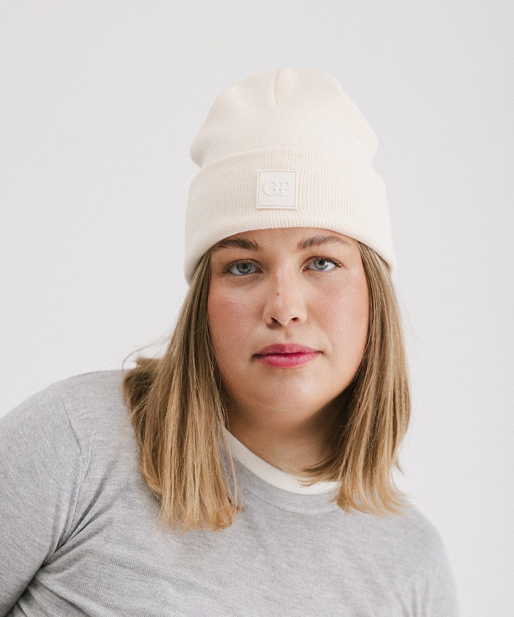 GP Knit Beanie for Women - Gigi Pip Beanies - Oversized chunky knit beanie for women [off white]