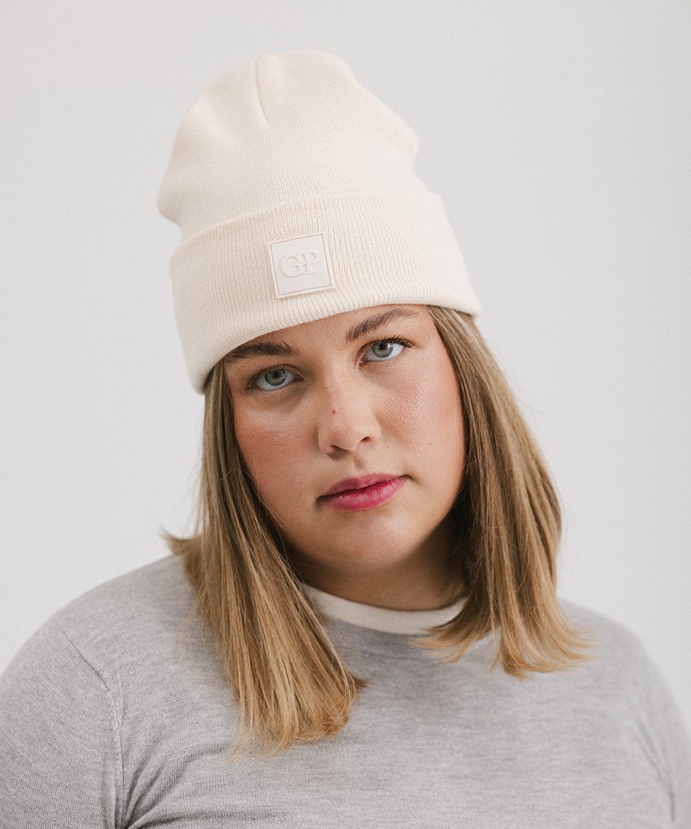 GP Knit Beanie for Women - Gigi Pip Beanies - Oversized chunky knit beanie for women [off white]