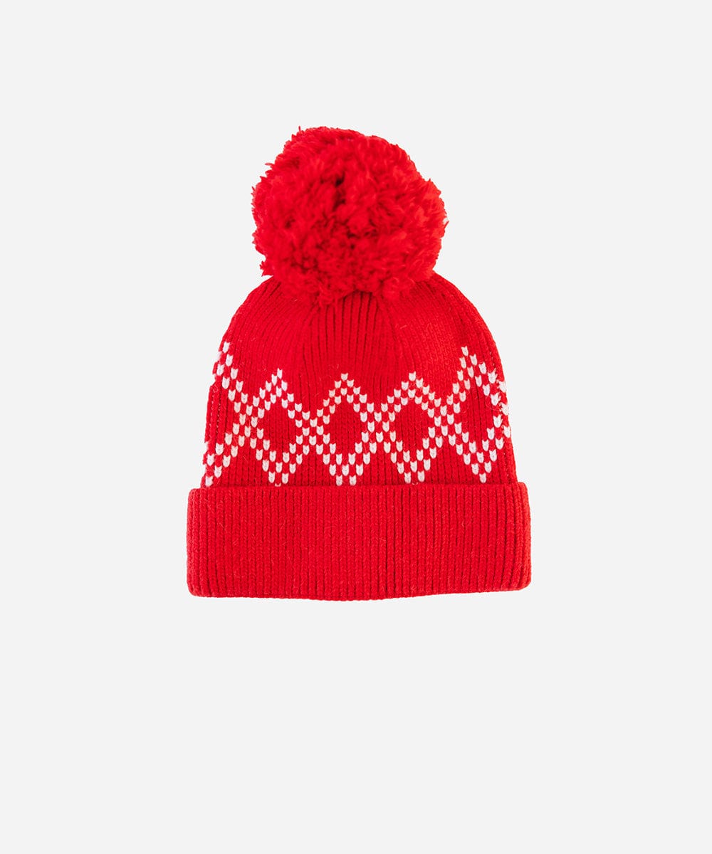 Beanies Elio Pom Beanie Ruby Red