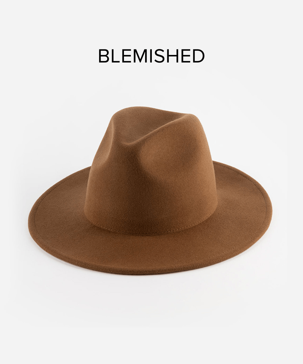 Blemished Felt Wes Fedora - Brown - BLEMISHED 55 XS / Brown