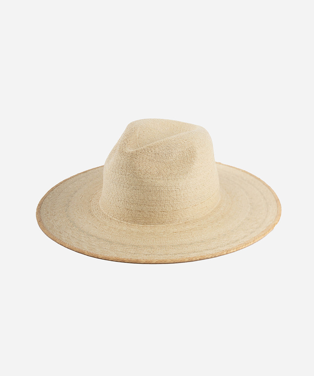 Gigi Pip straw hats for women - Cove Wide Brim Straw - classic flat-brim straw hat hand woven with a tight weave in Mexico with fine Guatemalan palm straw [natural]