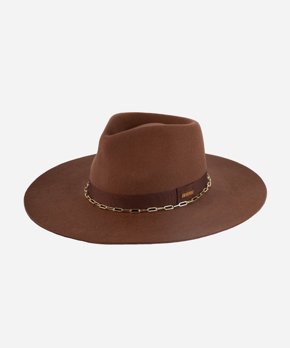 Felt Hats Raine Wide Brim Fedora Dark Oak / XS 55