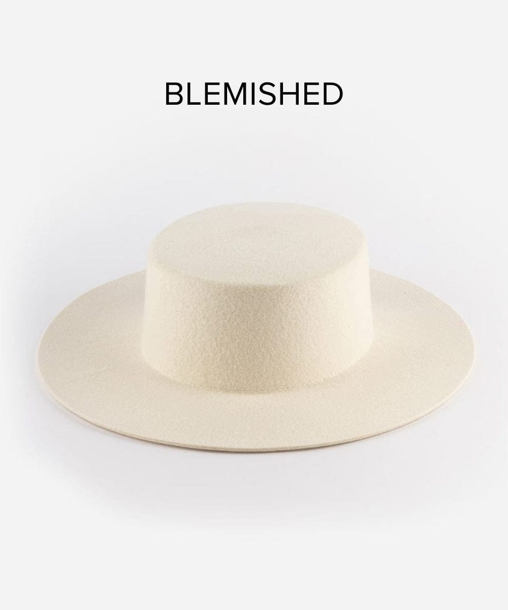 Felt Hats Dahlia Boater - Off White BLEMISHED Off White / XS 55