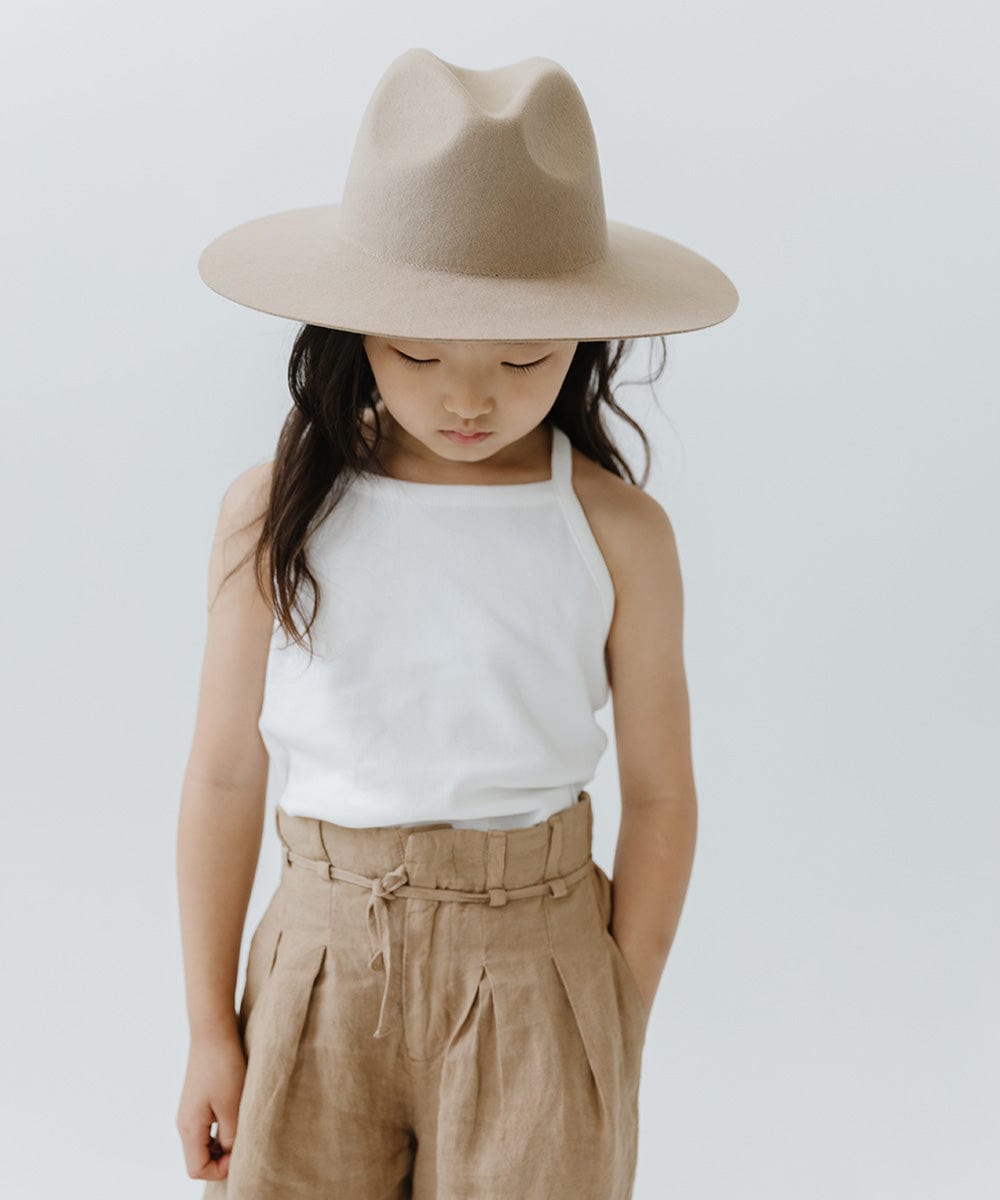 Felt Hats Kids Emma Wide Brim Fedora Tan / 53