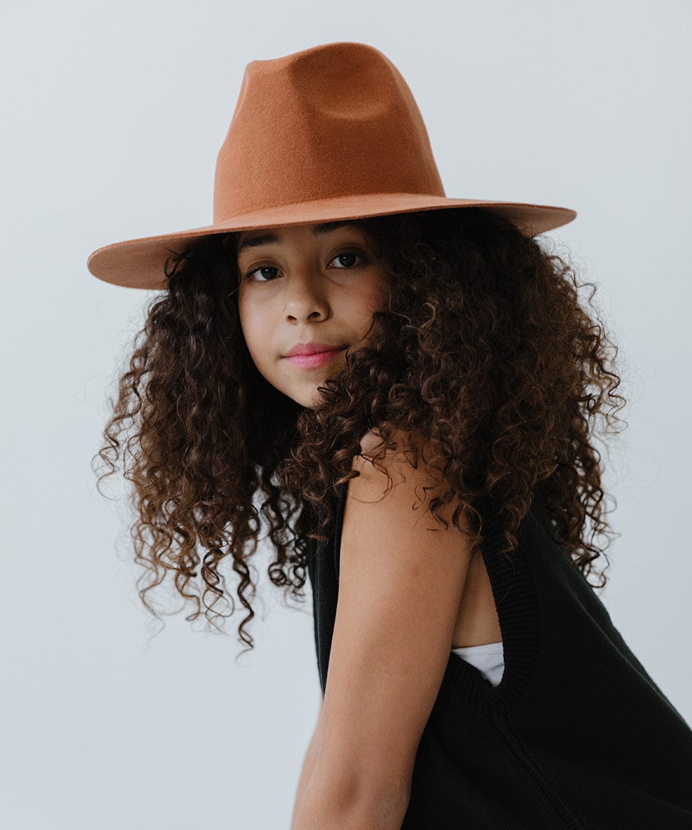 Felt Hats Kids Emma Wide Brim Fedora Terracotta / 53