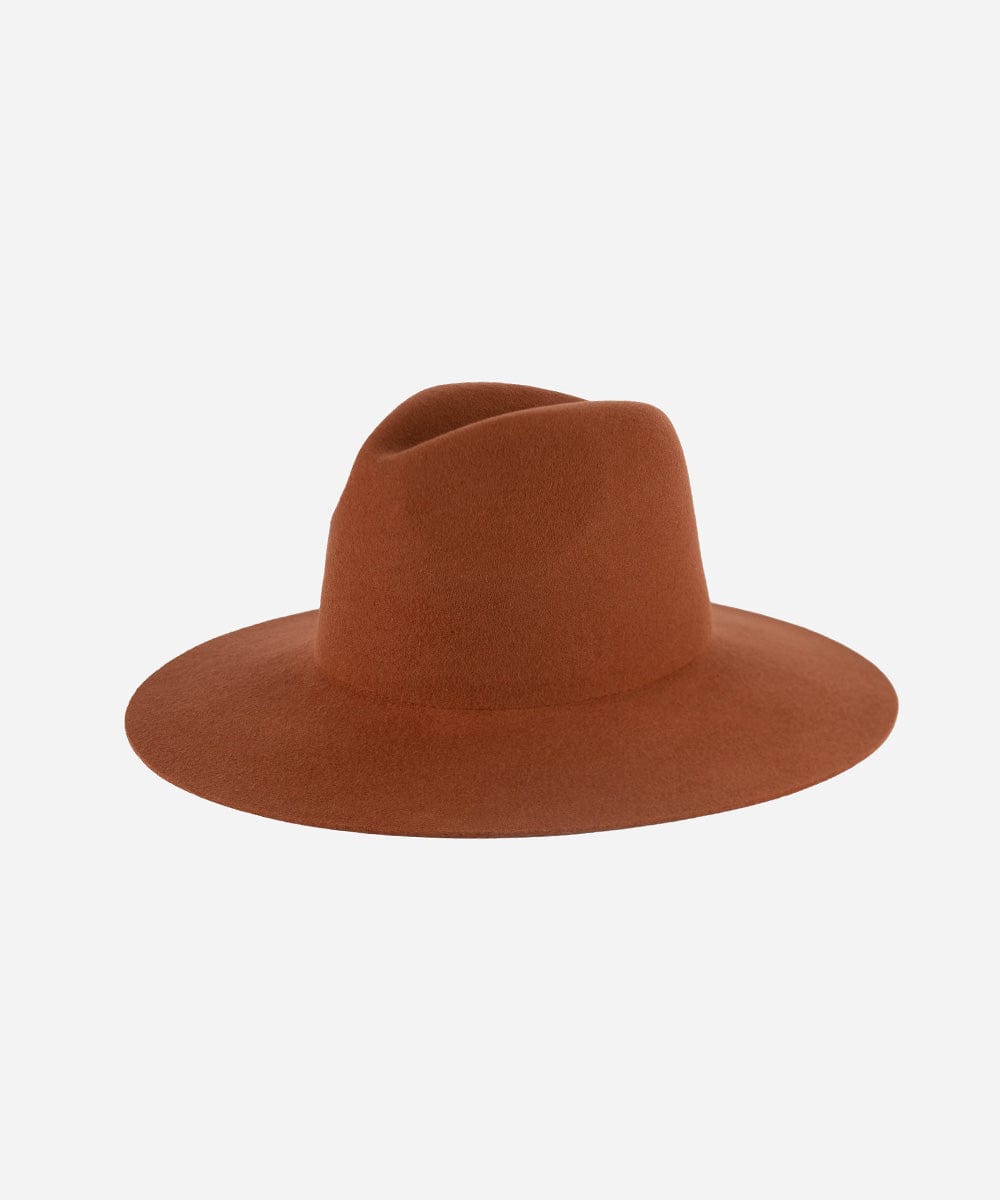 Felt Hats Emma (Swiss Days) Wide Brim Fedora Terracotta / XS 55