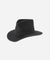 Gigi Pip felt hats for women - June Teardrop Rancher - 100% australian wool teardrop rancher with an angled western brim hat featuring a gold plated Gigi Pip branded pin on the back of the crown [black]