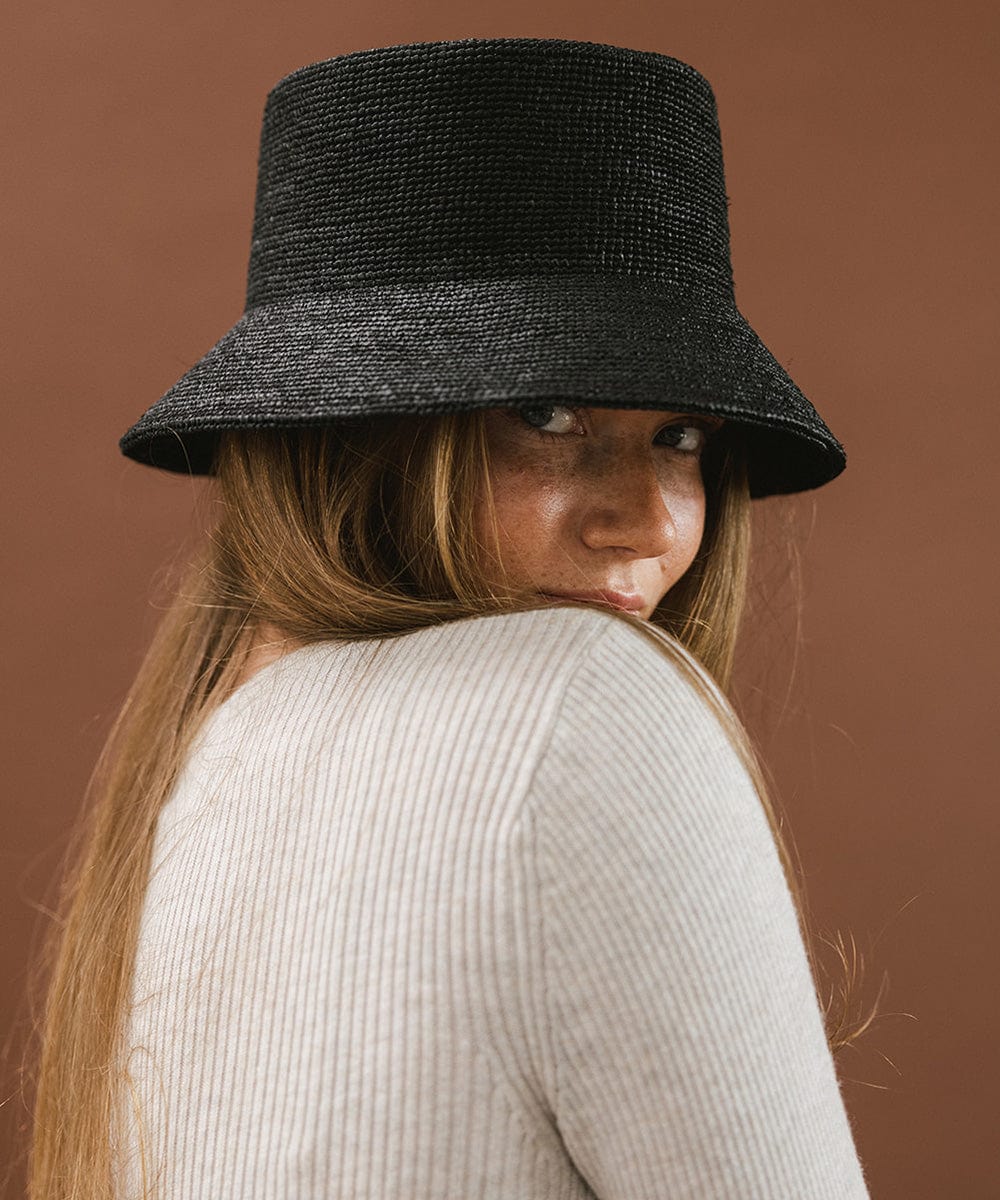 Packable raffia sun hat on sale