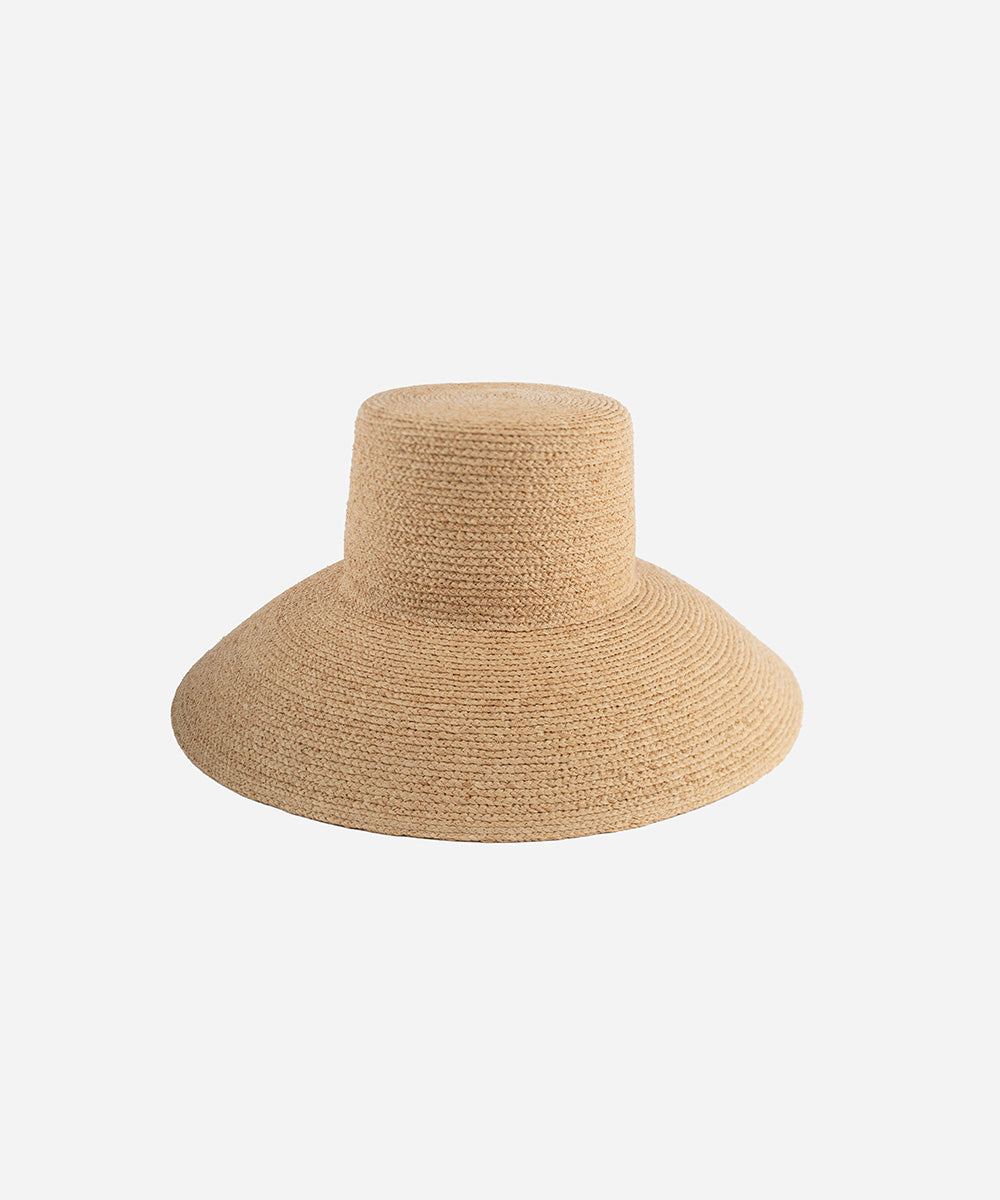 Gigi Pip straw hats for women - Jolie Boater - bell shaped straw with a boater crown and a sloped brim [limited edition natural]