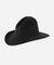 Gigi Pip felt hats for women - Rendon Gus Crown - 100% bolivian wool classic western shape with a Gus crown + a curved roll brim featuring a gold plated Gigi Pip pin on the back of the crown [black]