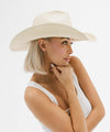 Gigi Pip western straw cowgirl hats for women - a paper straw western upturned brim cowgirl hat for the summer featuring a GP pin on the back [natural]
