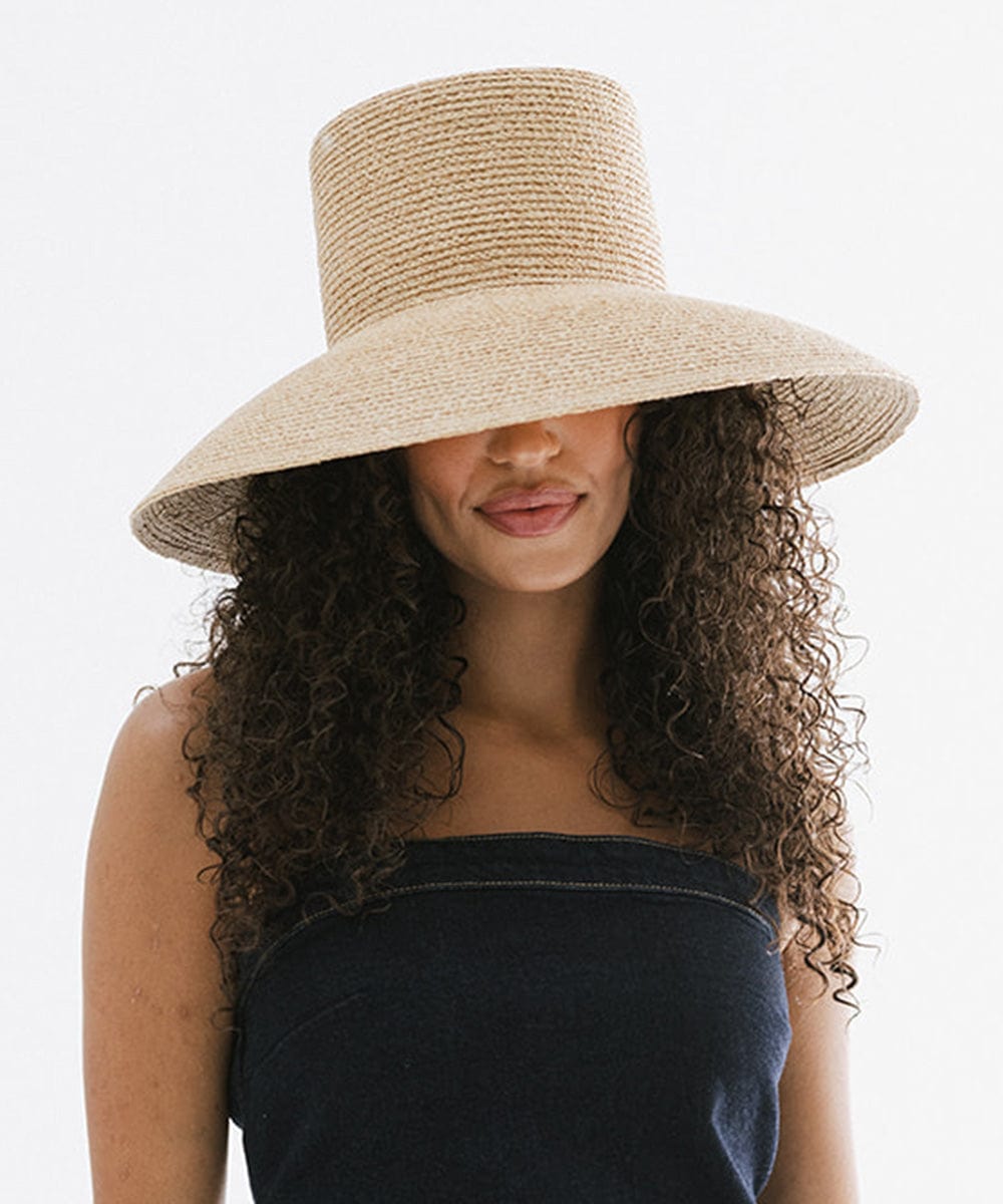 Gigi Pip straw hats for women - Jolie Boater - bell shaped straw with a boater crown and a sloped brim [limited edition natural]