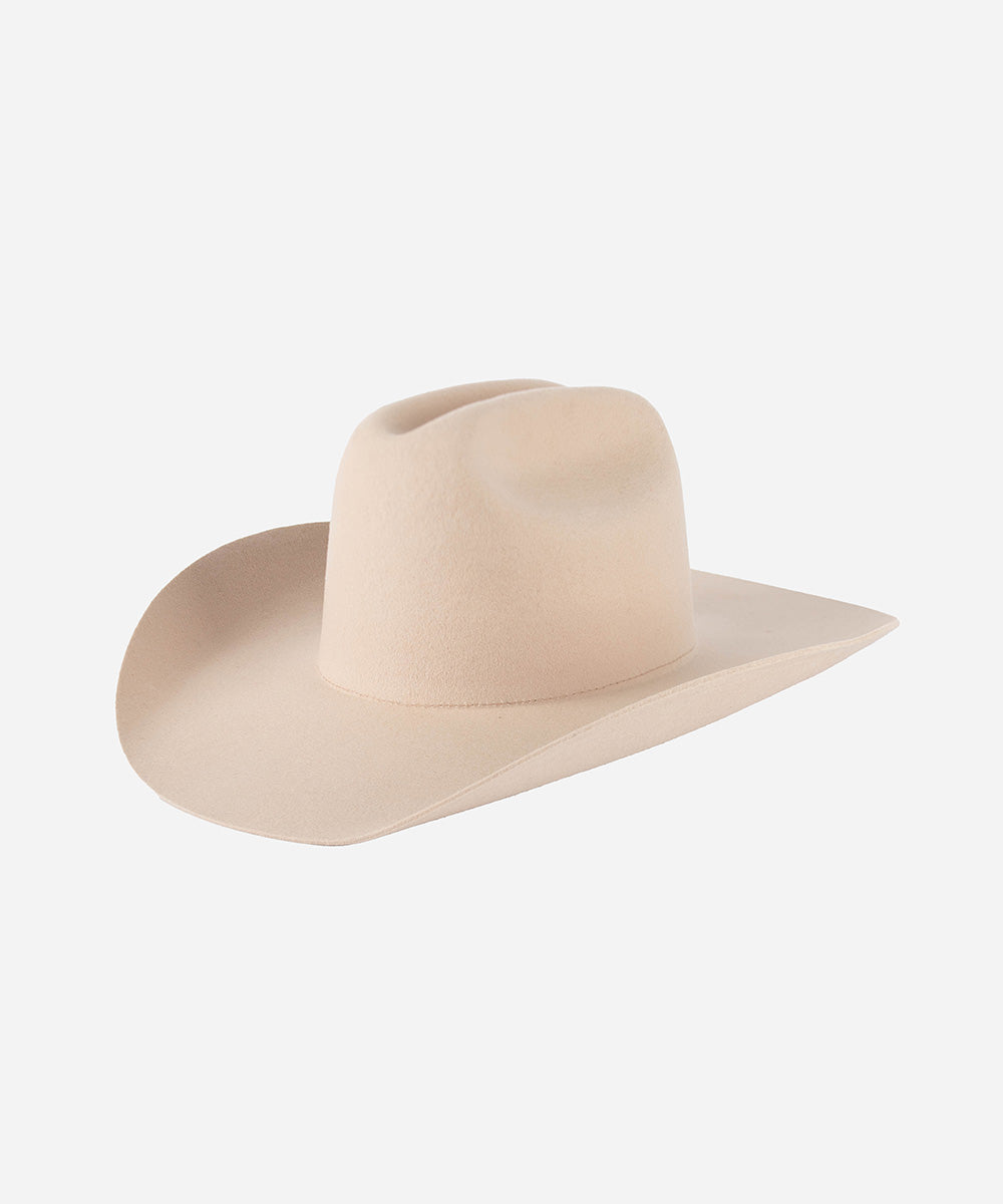 Gigi Pip felt hats for women - Teddy Cattleman - 100% australian wool classic cattleman crown with a wide upturned brim [cream]