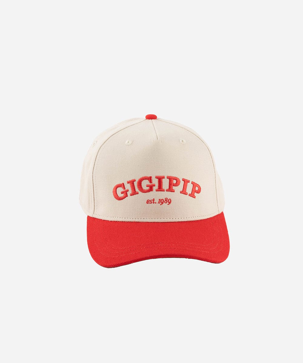 Truckers Gigi Pip Canvas Trucker Cream - Red