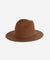 Gigi Pip felt hats for women - Wes Fedora - classic tall fedora crown with a stiff, flat brim [brown]
