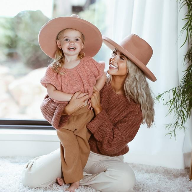 Felt Hats Kids Cara Loren -  Pencil Brim - Dusty Pink 53 Kids / [Dusty Pink]